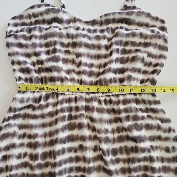 1084 * Forever 21 Spaghetti Strap Mini Dress Black White Size M - Picture 6 of 7